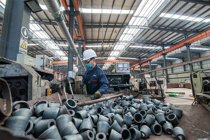 湘潭网架配件-锥头加工车间